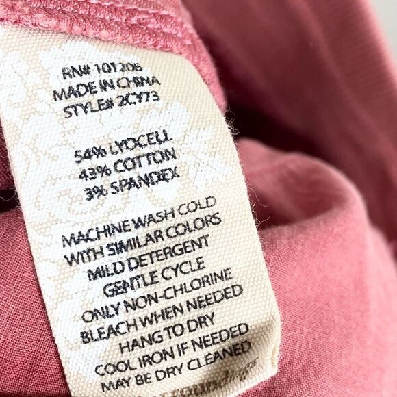 Soft Surroundings Dusty Pink Lyocell Buckle Ankle Pull On Pants Size S - Picture 8 of 8